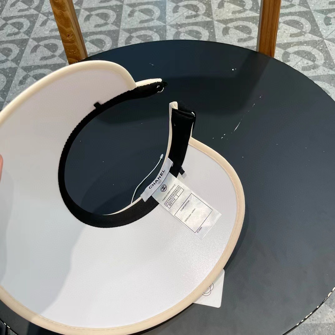 【CHANEL香奈儿】2025夏季新款小香遮阳帽空顶帽，大牌出货，超方便！好搭！出街必备