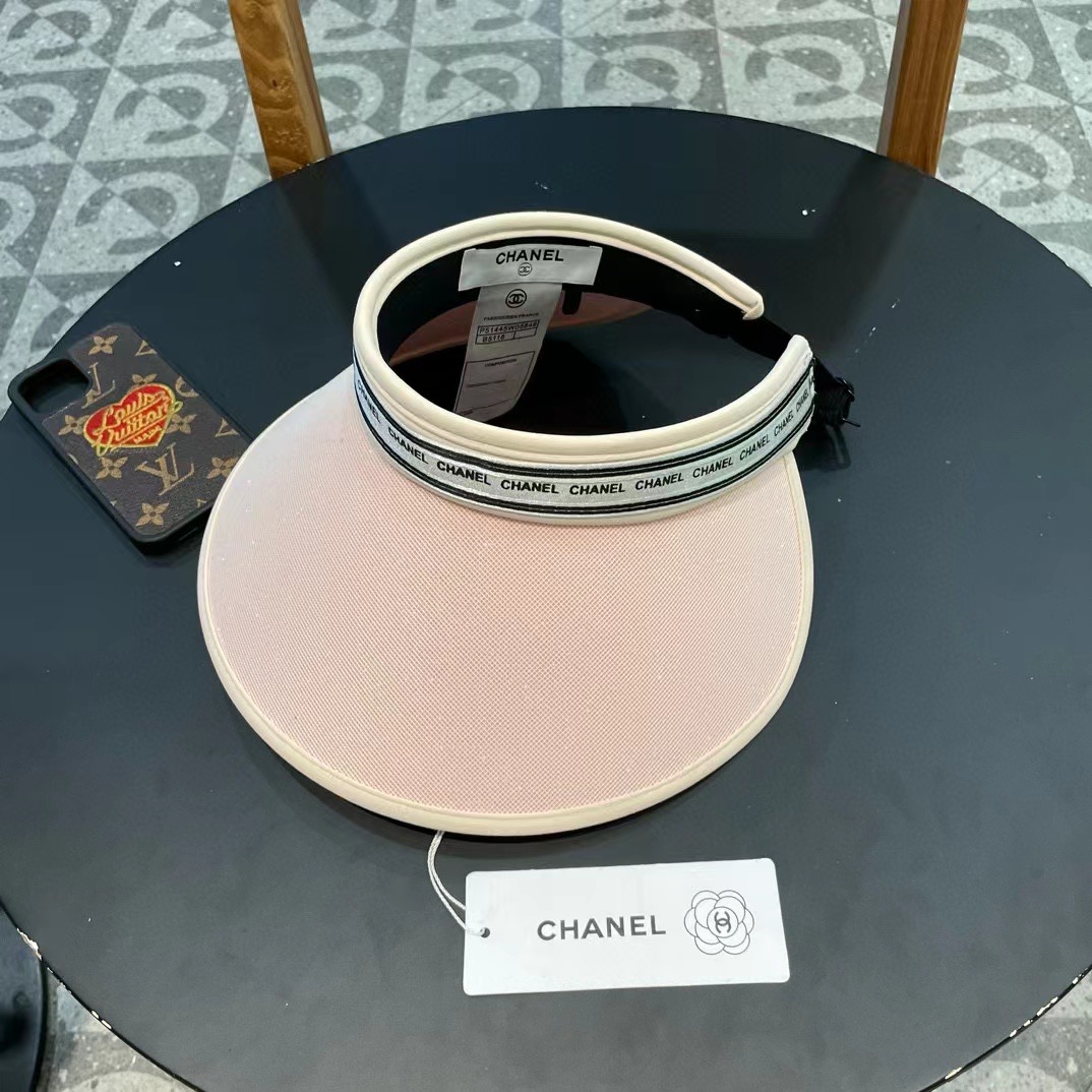 【CHANEL香奈儿】2025夏季新款小香遮阳帽空顶帽，大牌出货，超方便！好搭！出街必备