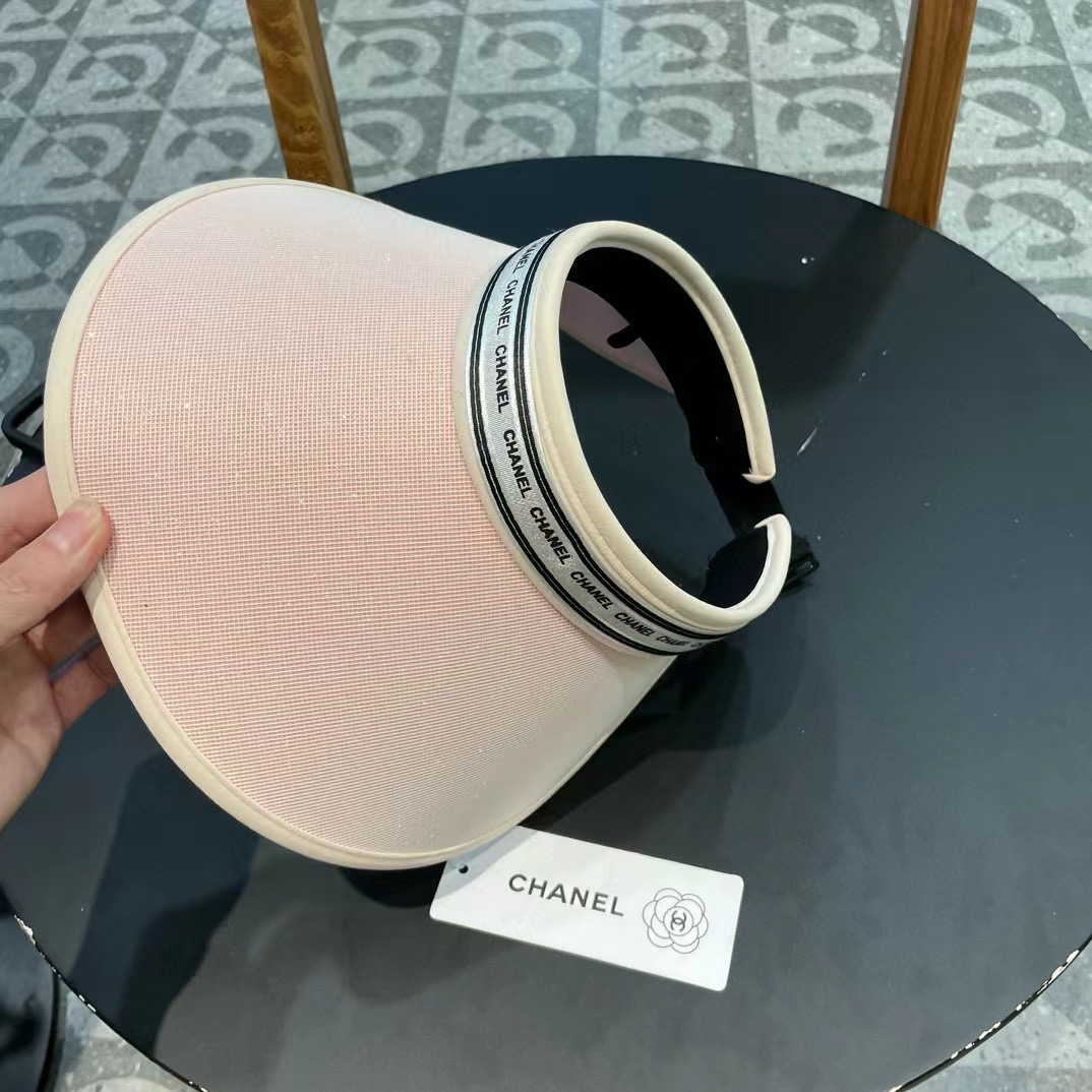 【CHANEL香奈儿】2025夏季新款小香遮阳帽空顶帽，大牌出货，超方便！好搭！出街必备