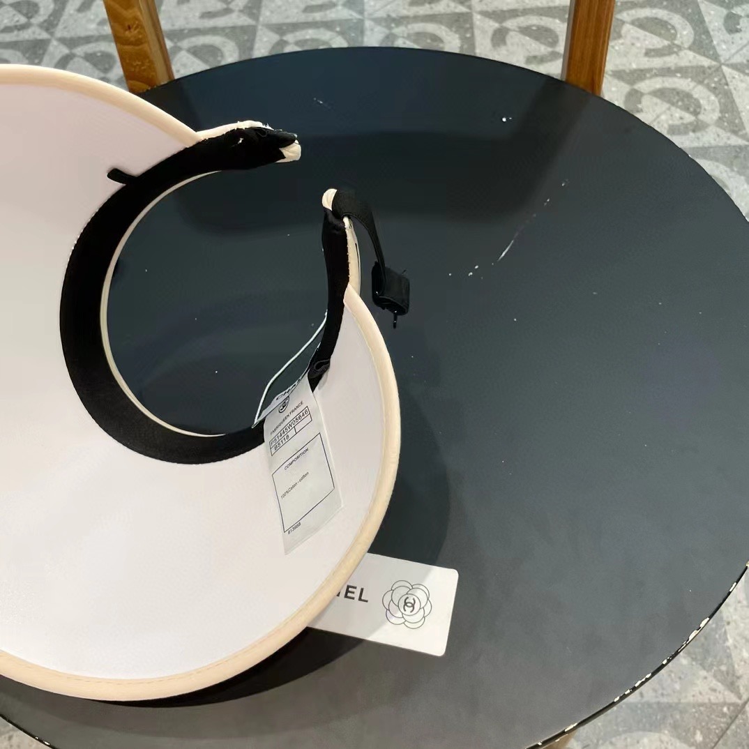 【CHANEL香奈儿】2025夏季新款小香遮阳帽空顶帽，大牌出货，超方便！好搭！出街必备