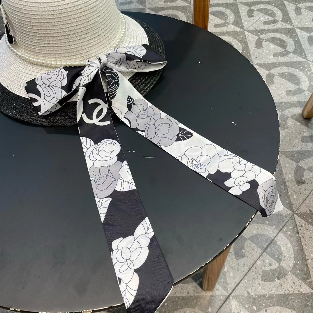 香奈儿CHANEL2026新款草帽山茶花丝带，名媛风，细节待上，夏季防晒防紫外线，出行必备，百搭好看