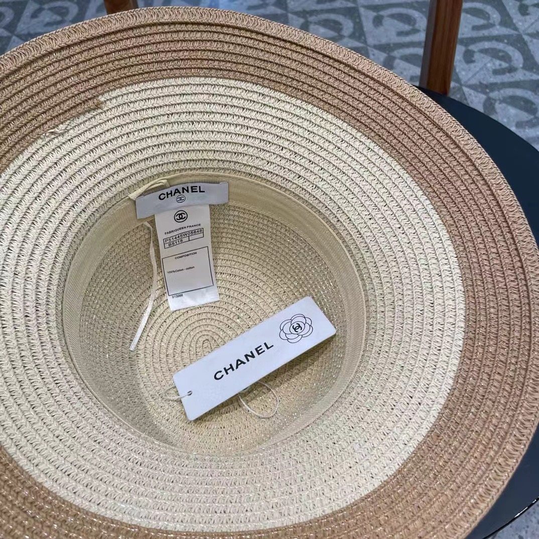 香奈儿CHANEL2026新款草帽山茶花丝带，名媛风，细节待上，夏季防晒防紫外线，出行必备，百搭好看
