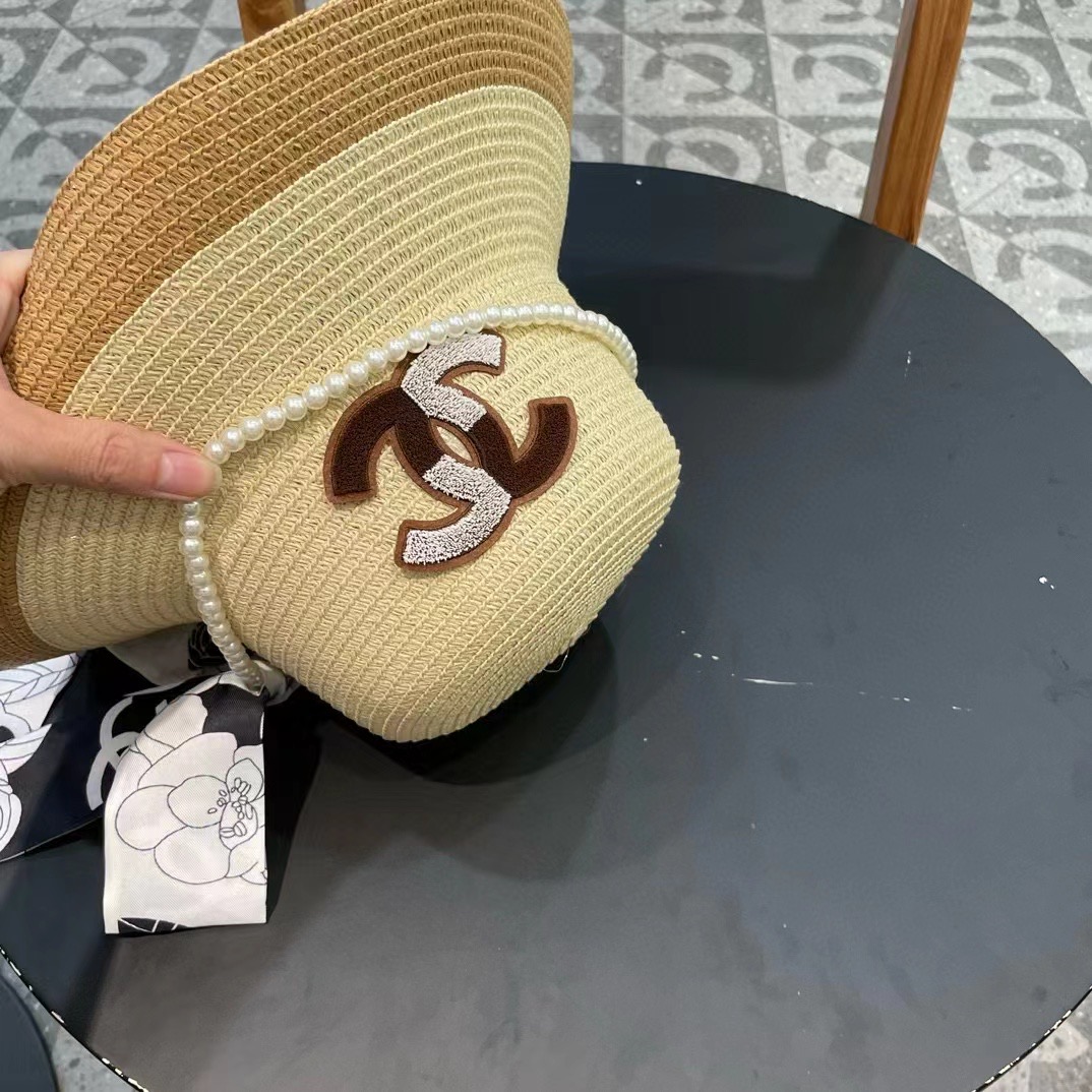 香奈儿CHANEL2026新款草帽山茶花丝带，名媛风，细节待上，夏季防晒防紫外线，出行必备，百搭好看