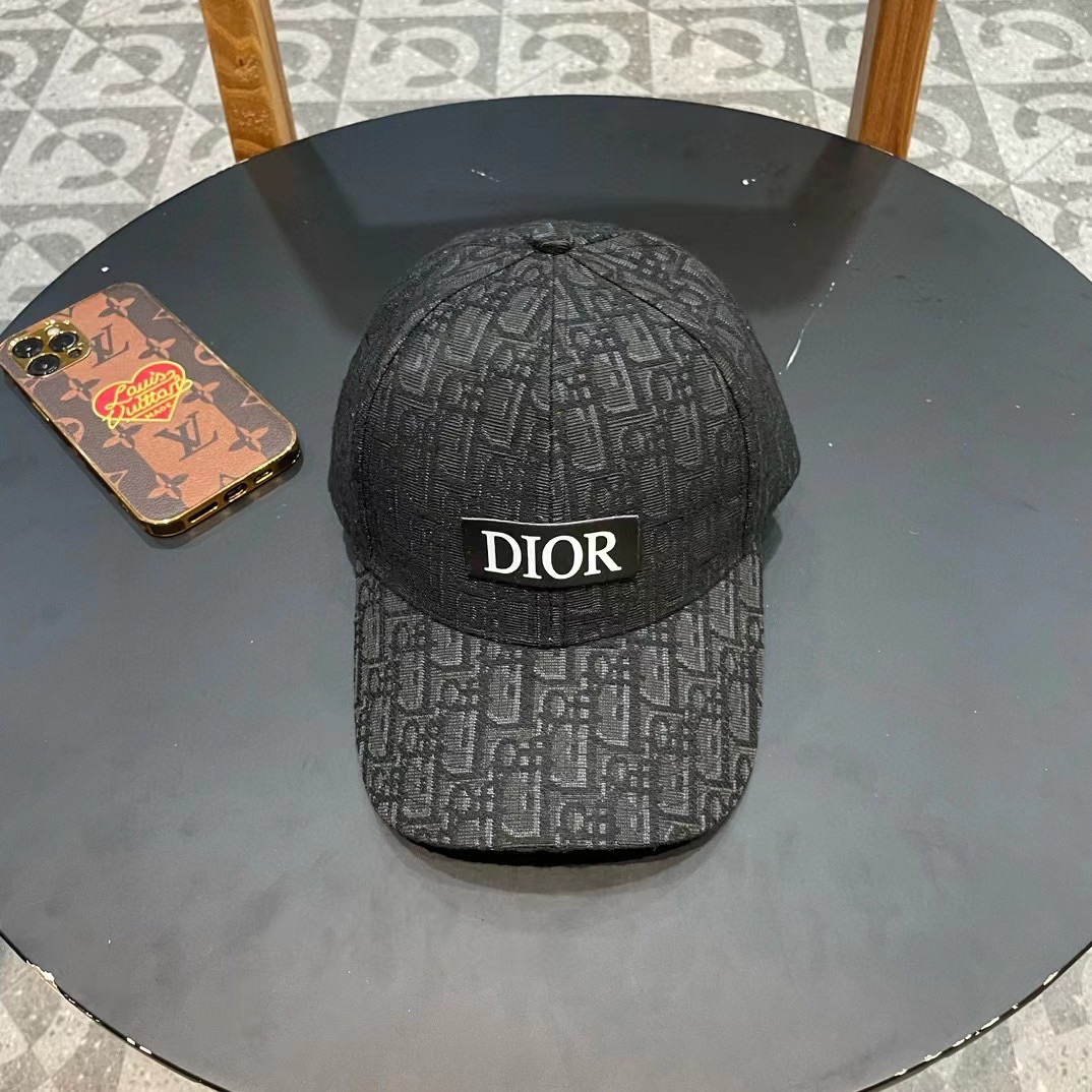 DIOR迪奥 刺绣官网同步新款发布 老花D家棒球帽🧢，水洗标吊牌齐全，超级火爆