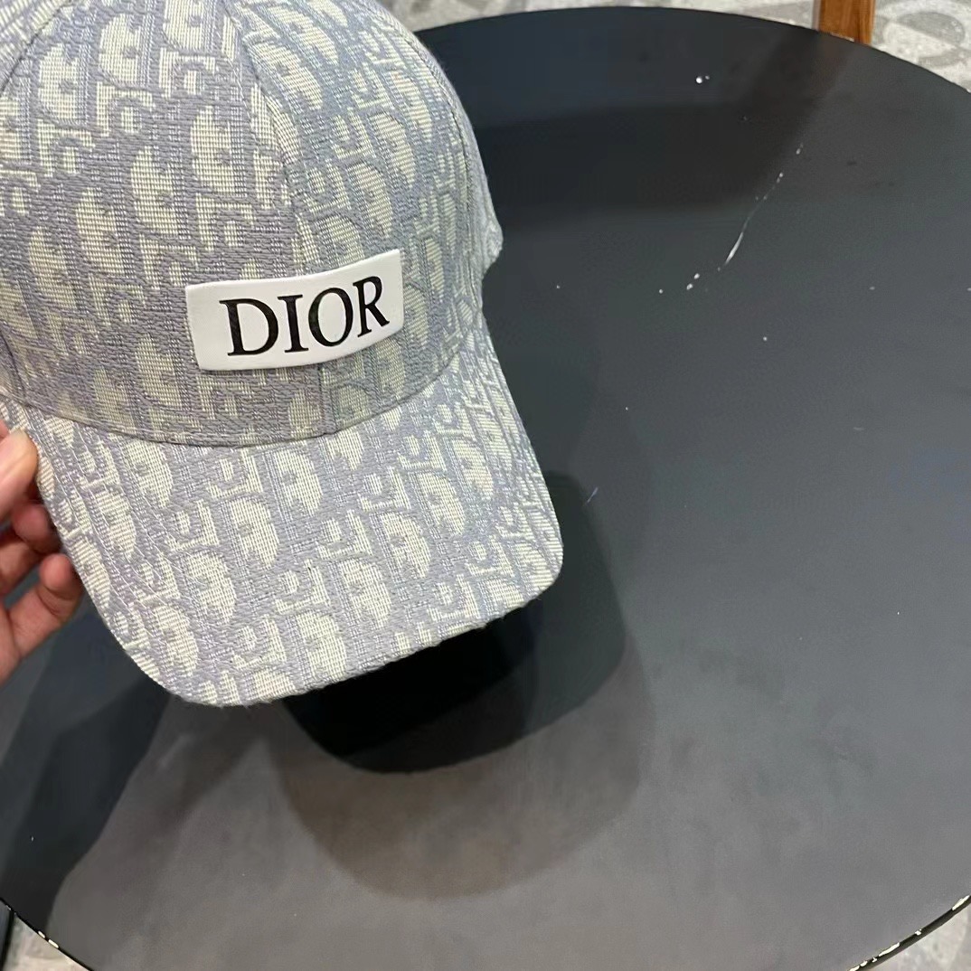 DIOR迪奥 刺绣官网同步新款发布 老花D家棒球帽🧢，水洗标吊牌齐全，超级火爆