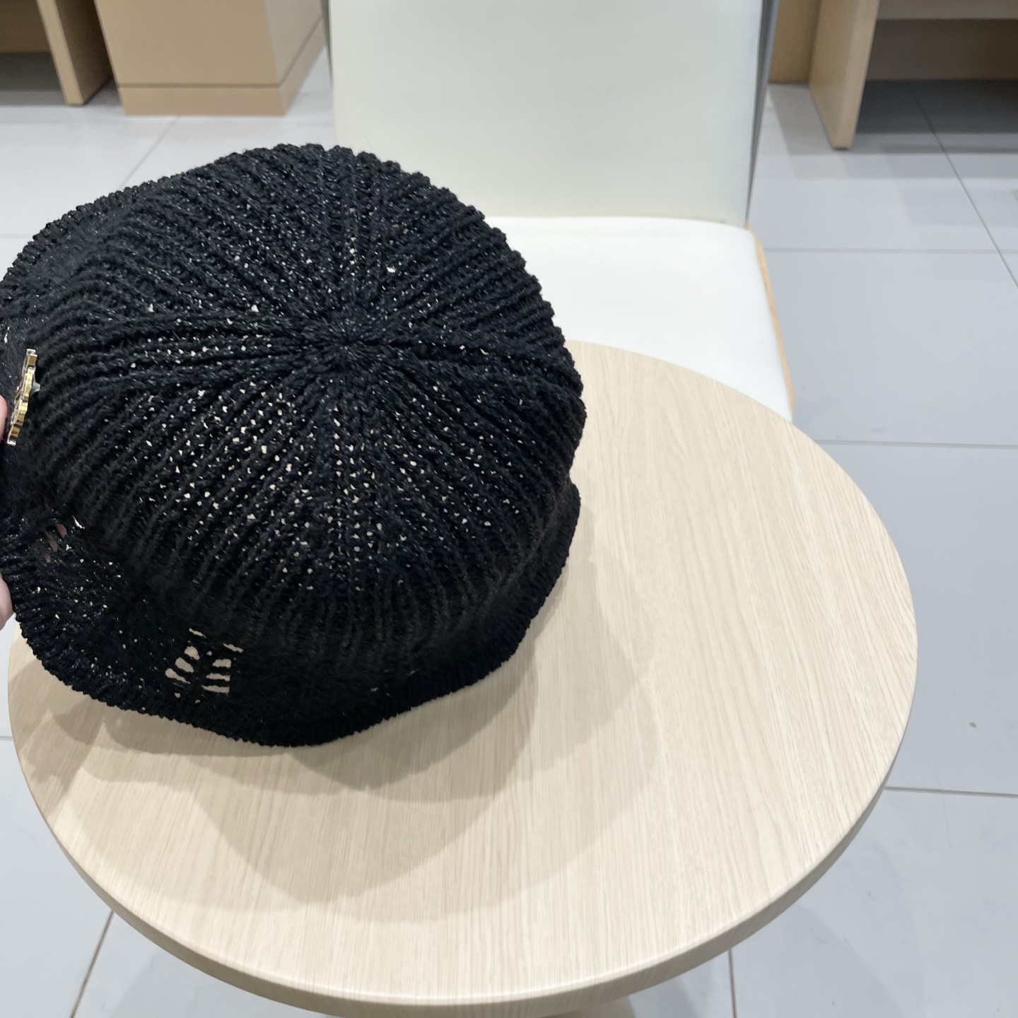 迪奥dior镂空简约纯色草编水桶帽女春季休闲百搭水桶帽防晒遮阳渔夫帽