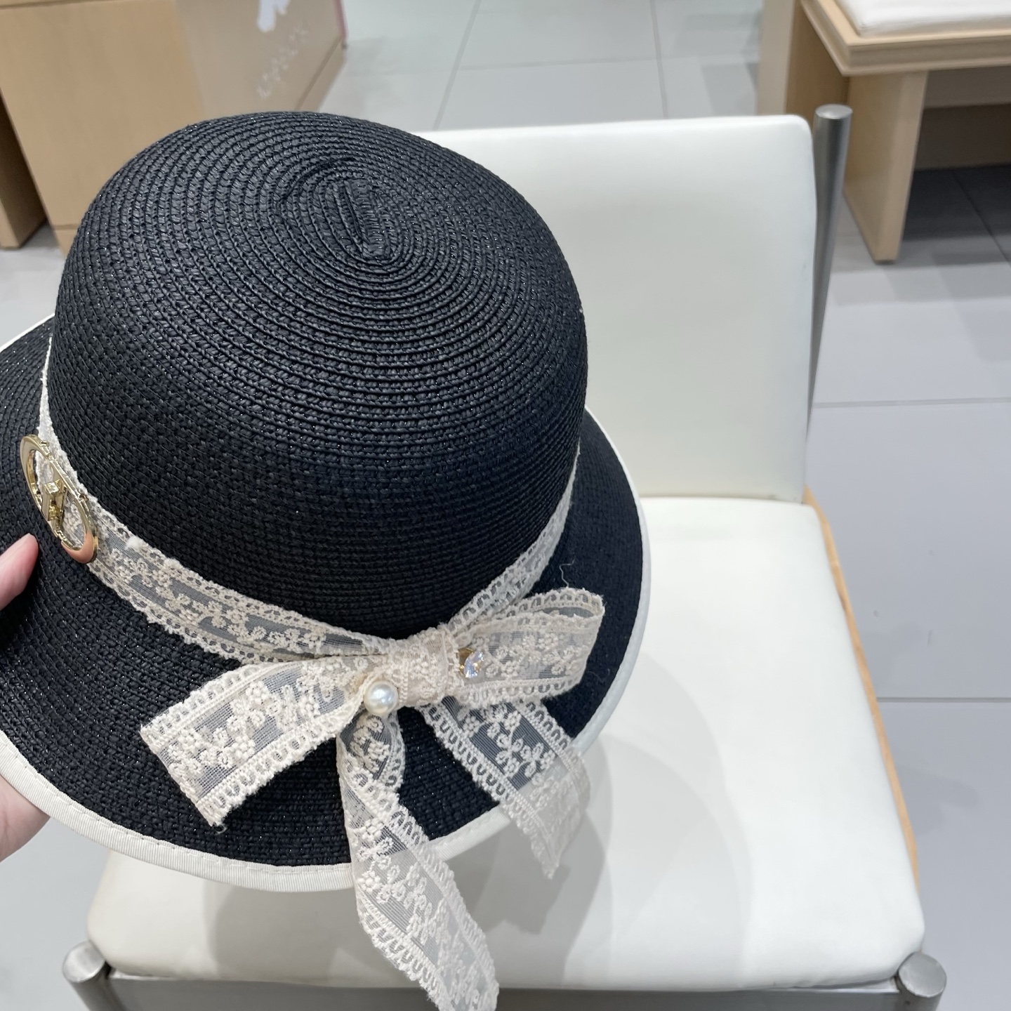  Dior迪奥新款盆帽，名媛风草帽，头围57cm