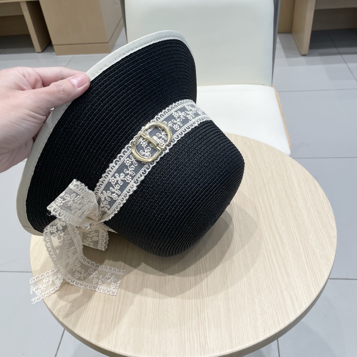  Dior迪奥新款盆帽，名媛风草帽，头围57cm
