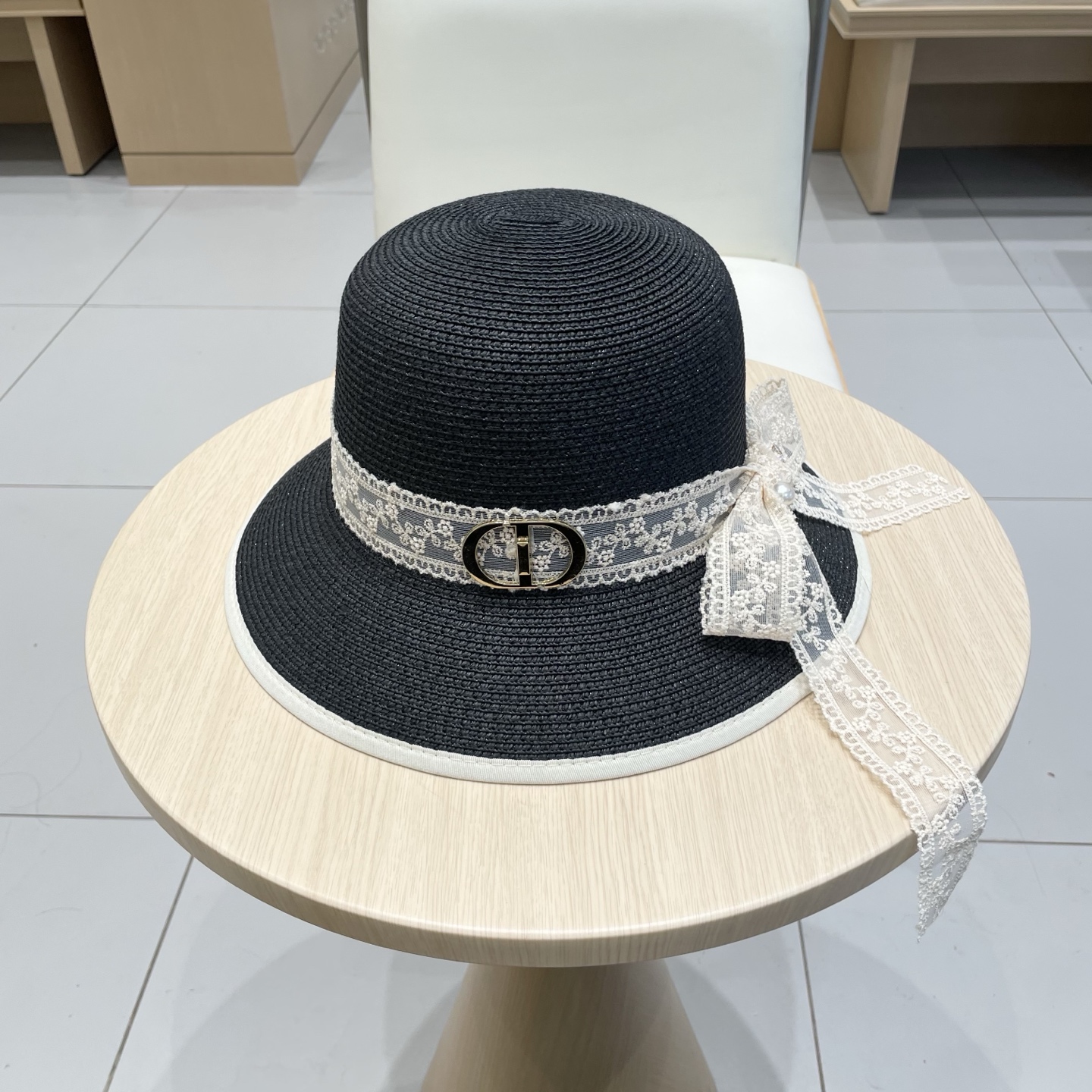  Dior迪奥新款盆帽，名媛风草帽，头围57cm