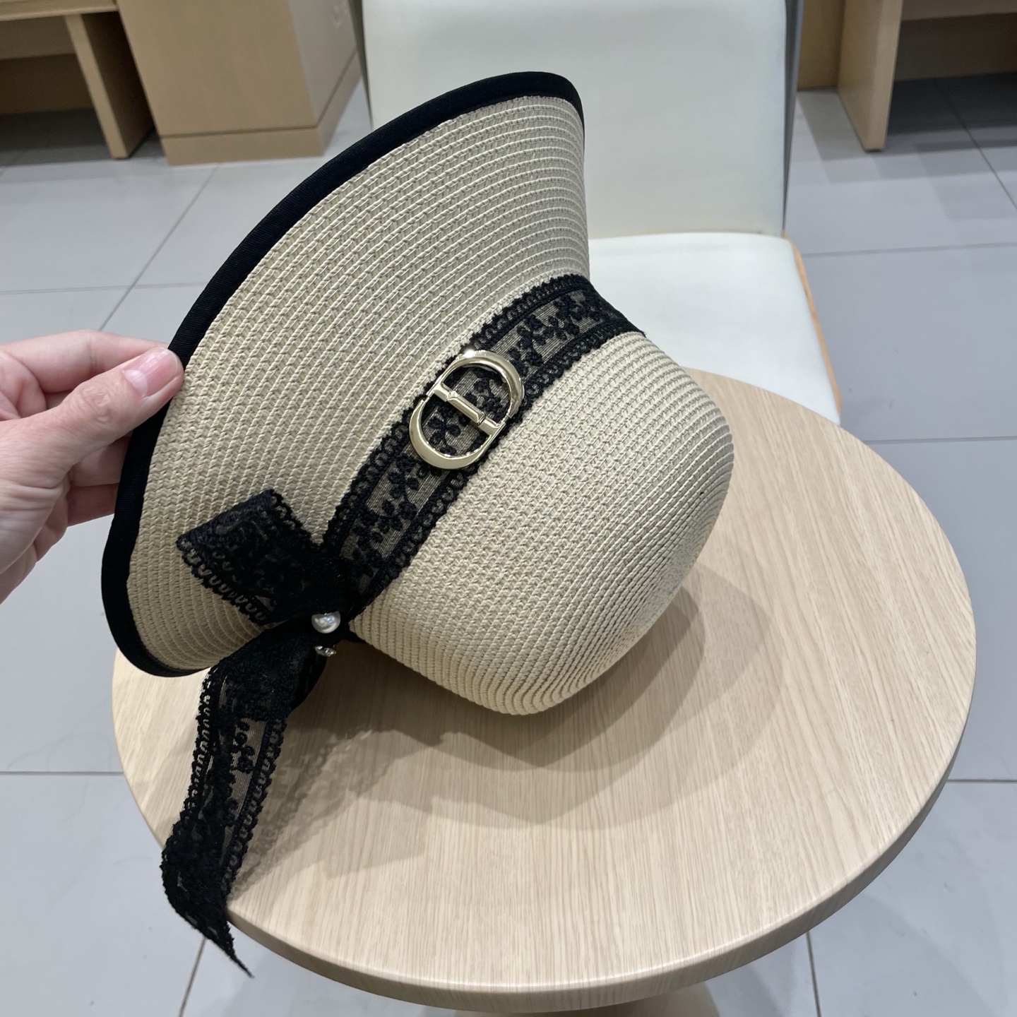  Dior迪奥新款盆帽，名媛风草帽，头围57cm