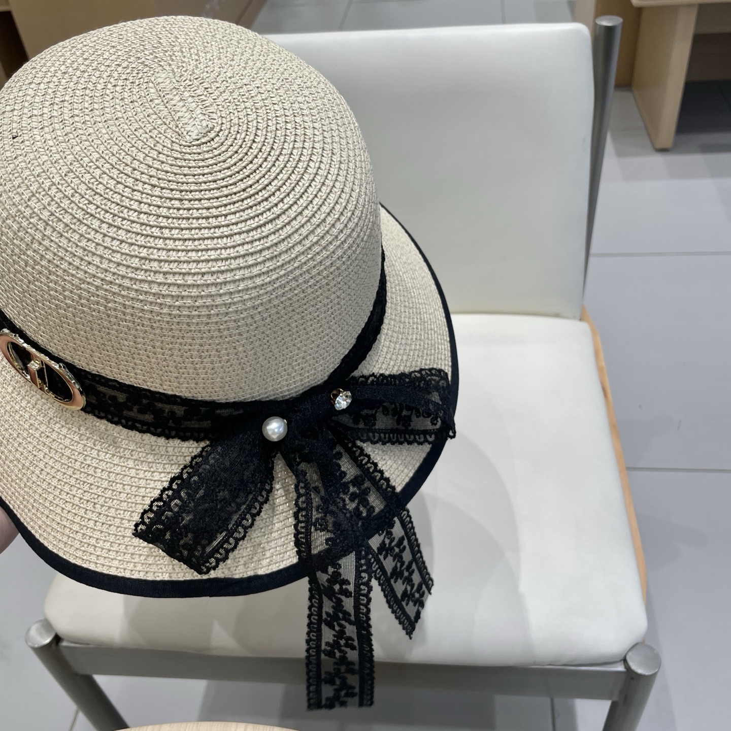  Dior迪奥新款盆帽，名媛风草帽，头围57cm
