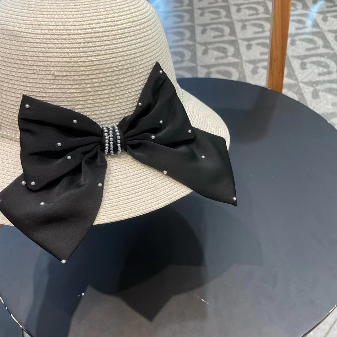 P116 Célinen’s new straw hat, round top hat, 57 cm neck - 图片 7