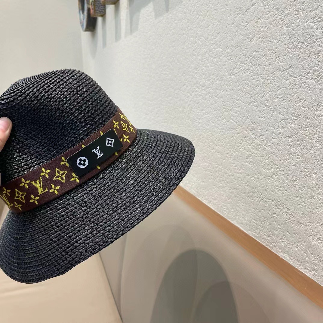 路易威登 LV镂空圆顶 草帽,2026新款无数时尚达人必备 细草编织，旅游出街佳选