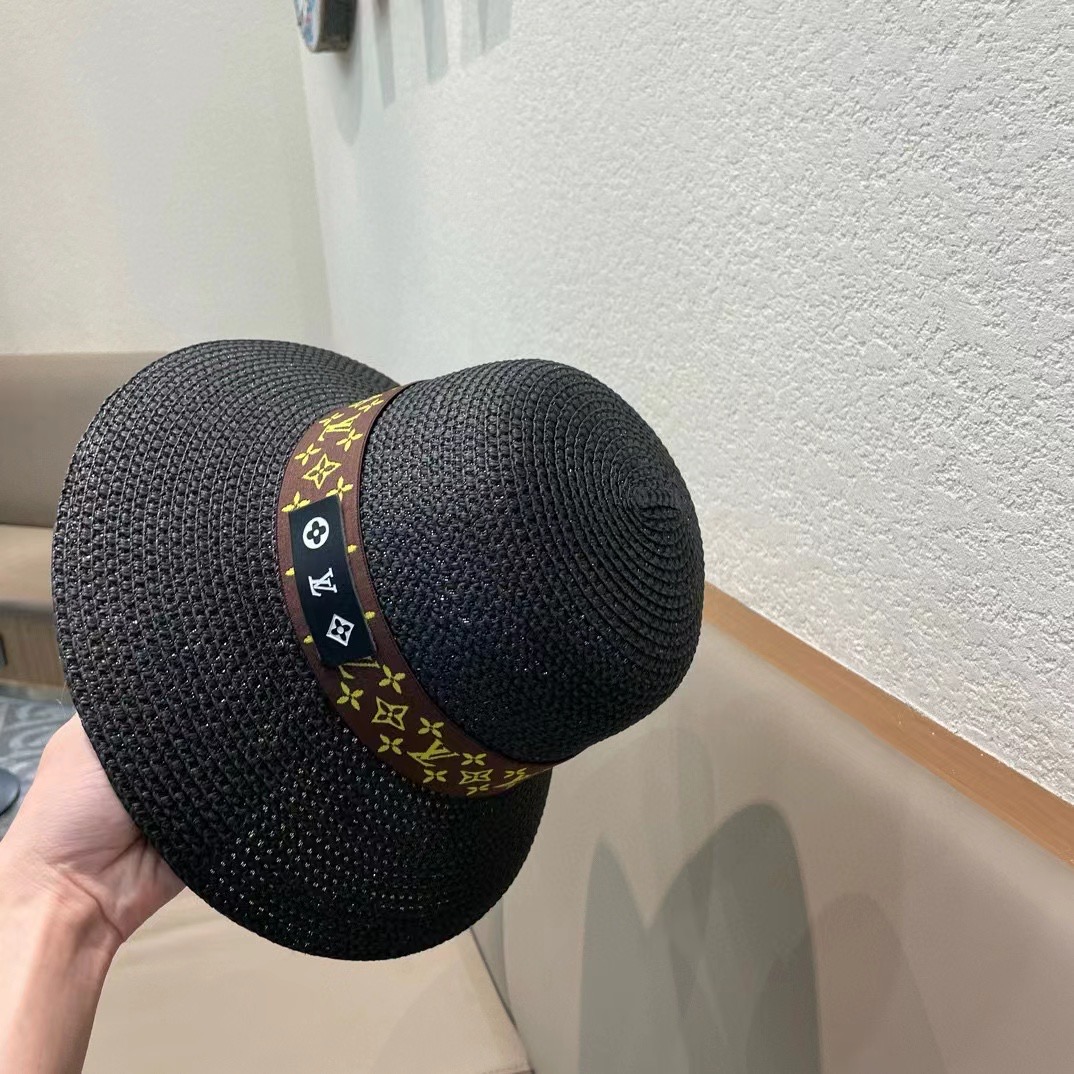 路易威登 LV镂空圆顶 草帽,2026新款无数时尚达人必备 细草编织，旅游出街佳选