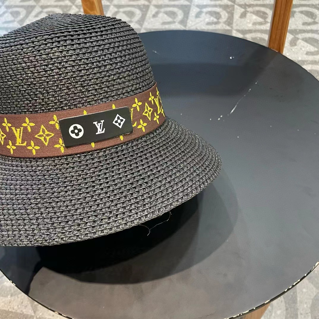 路易威登 LV镂空圆顶 草帽,2026新款无数时尚达人必备 细草编织，旅游出街佳选