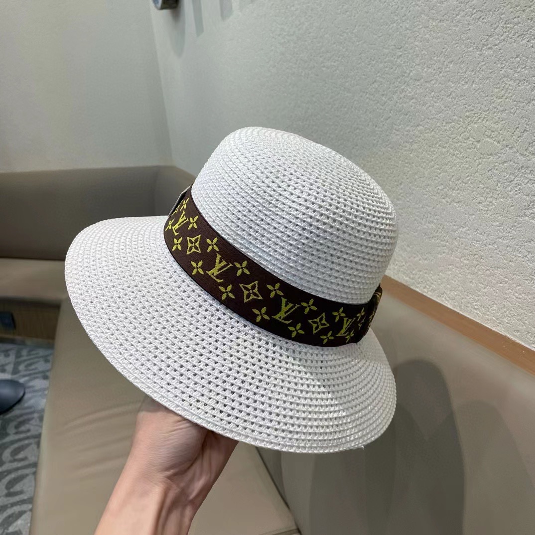 路易威登 LV镂空圆顶 草帽,2026新款无数时尚达人必备 细草编织，旅游出街佳选
