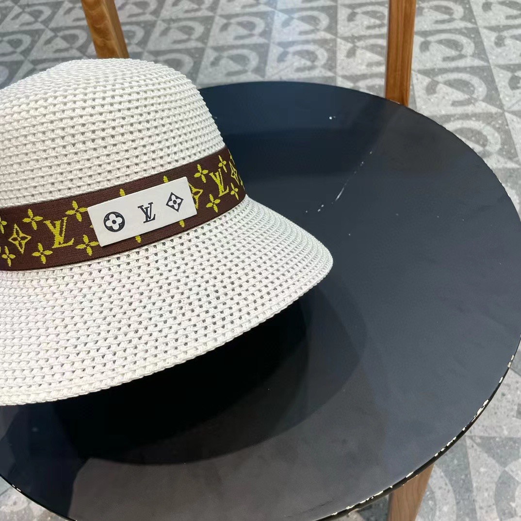 路易威登 LV镂空圆顶 草帽,2026新款无数时尚达人必备 细草编织，旅游出街佳选
