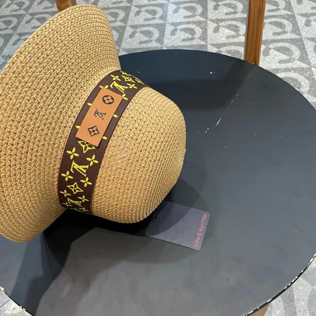 路易威登 LV镂空圆顶 草帽,226新款无数时尚达人必备 细草编织，旅游出街佳选