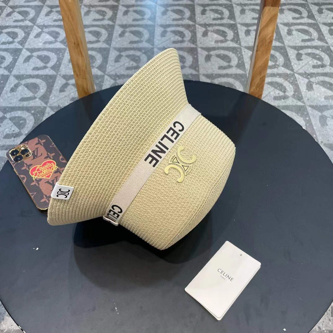 P126 Selincelien’s new straw hat, flat bucket hat, 57 cm head - 图片 6