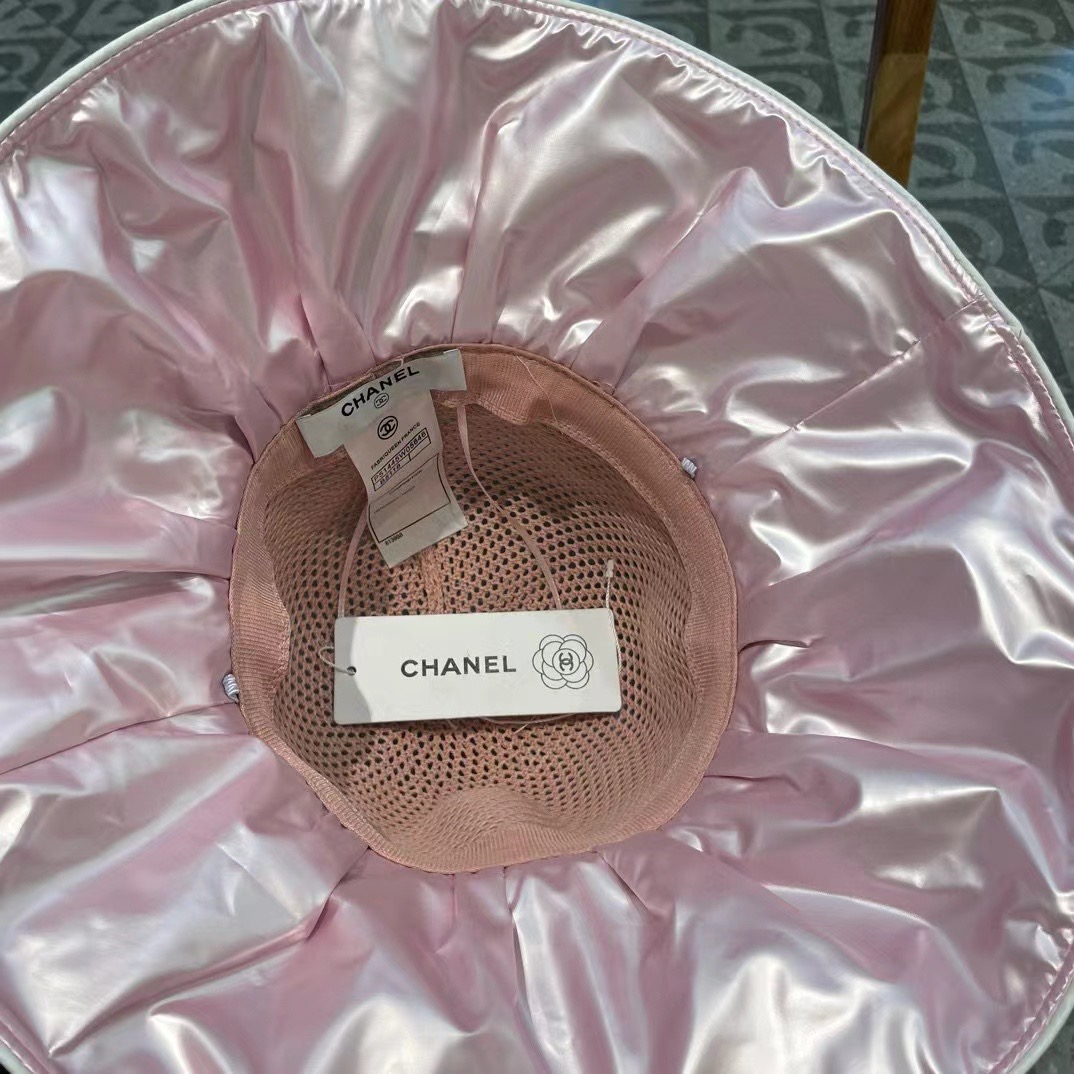 【CHANEL香奈儿】2024春夏款大沿蝴蝶结遮阳渔夫帽🌈双层黑胶遮阳～更有质感的一款