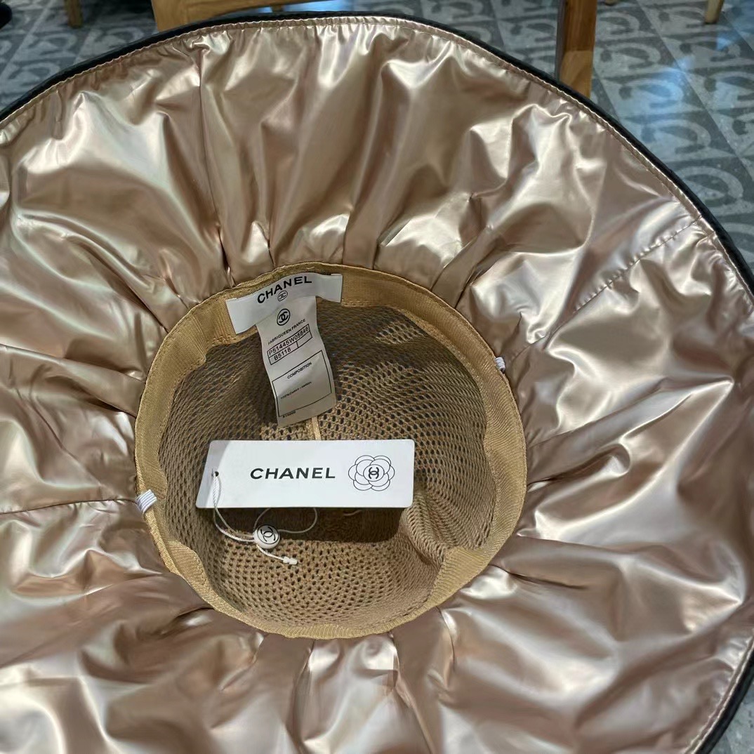 【CHANEL香奈儿】2024春夏款大沿蝴蝶结遮阳渔夫帽🌈双层黑胶遮阳～更有质感的一款