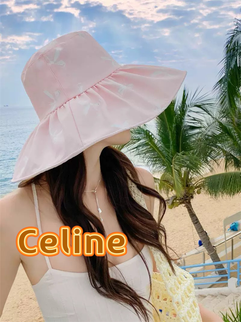 塞琳Celine2026新款渔夫帽女夏季大帽檐遮阳防晒帽子遮脸防紫外线海边太阳帽
