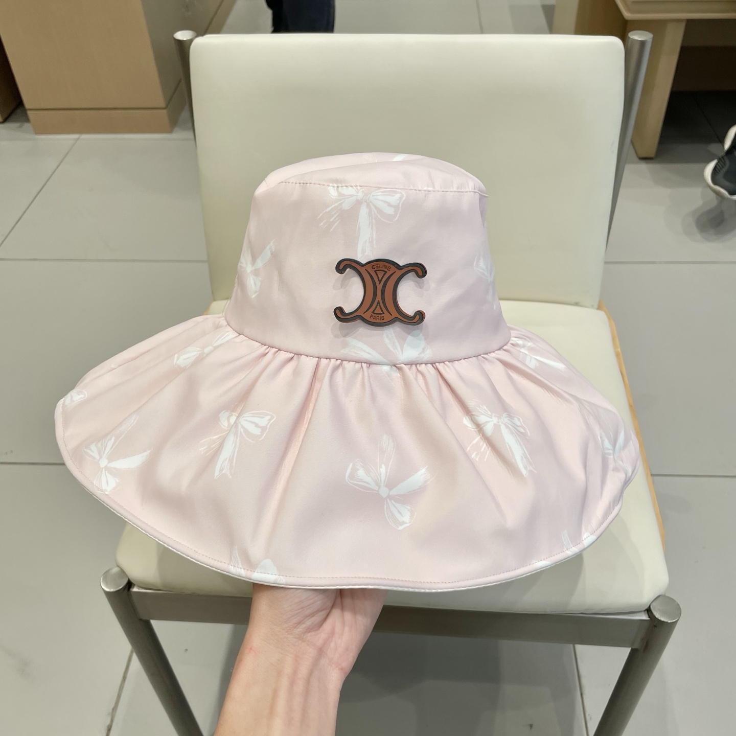 塞琳Celine2026新款渔夫帽女夏季大帽檐遮阳防晒帽子遮脸防紫外线海边太阳帽