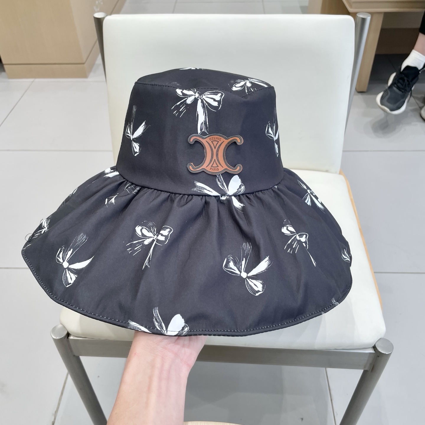 塞琳Celine2026新款渔夫帽女夏季大帽檐遮阳防晒帽子遮脸防紫外线海边太阳帽