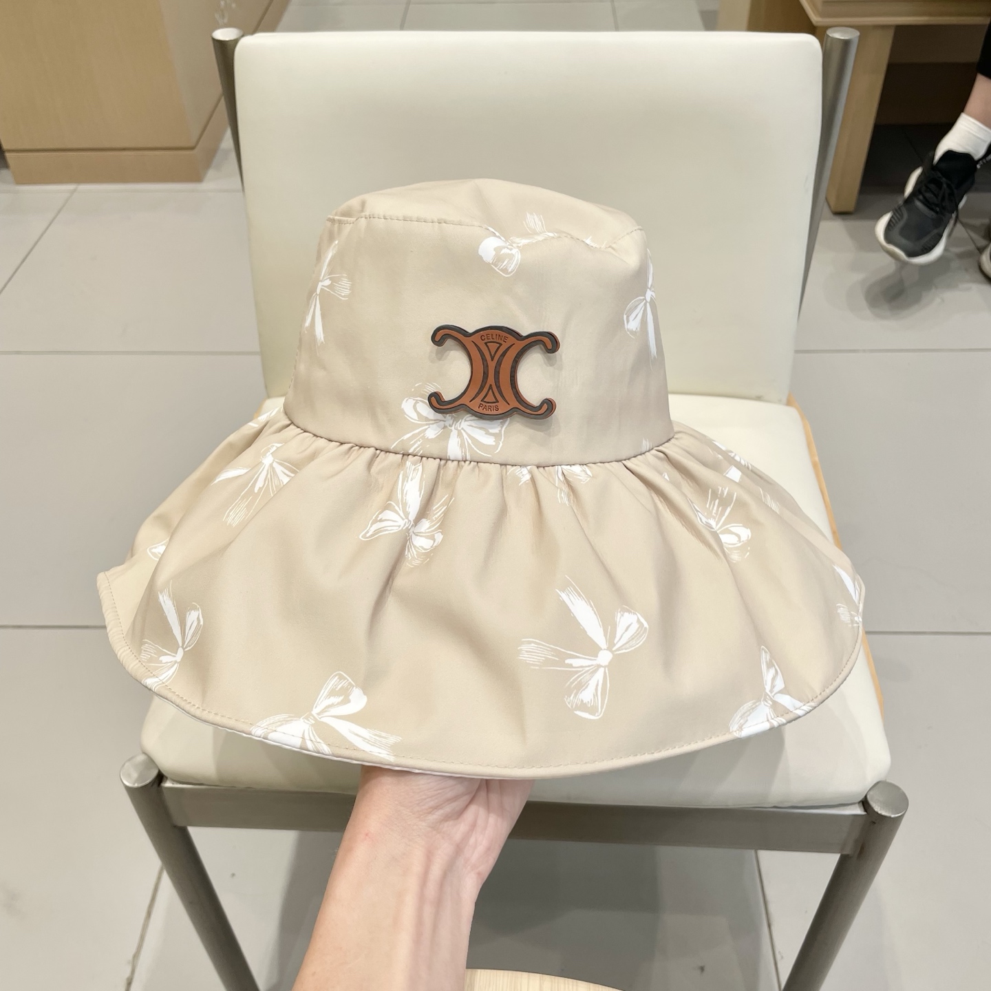 塞琳Celine2026新款渔夫帽女夏季大帽檐遮阳防晒帽子遮脸防紫外线海边太阳帽