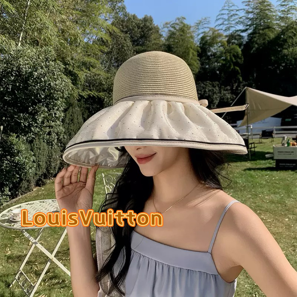 🧢路易威登棒球帽 LouisVuitton😍2025时尚新款透气防晒夏季遮阳帽女韩版防紫外线大檐高品质渔