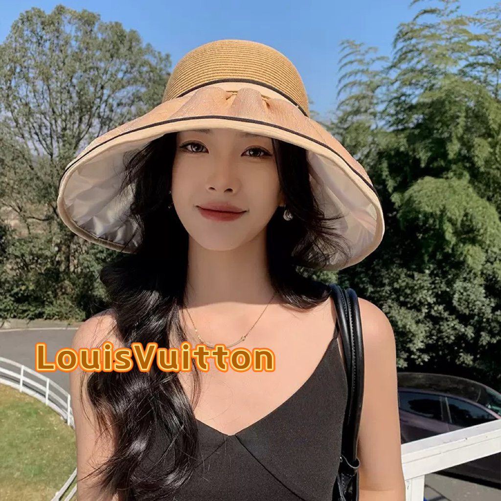 🧢路易威登棒球帽 LouisVuitton😍2025时尚新款透气防晒夏季遮阳帽女韩版防紫外线大檐高品质渔