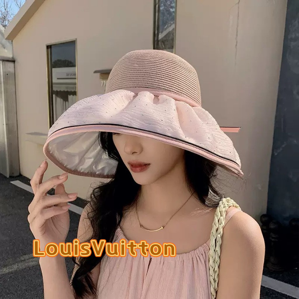 🧢路易威登棒球帽 LouisVuitton😍2025时尚新款透气防晒夏季遮阳帽女韩版防紫外线大檐高品质渔