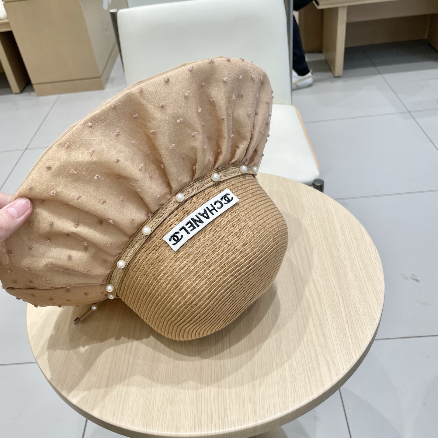  Chanel香奈儿夏季大檐显脸小优雅遮阳帽女时尚百搭蝴蝶结防晒帽海边出游渔夫帽