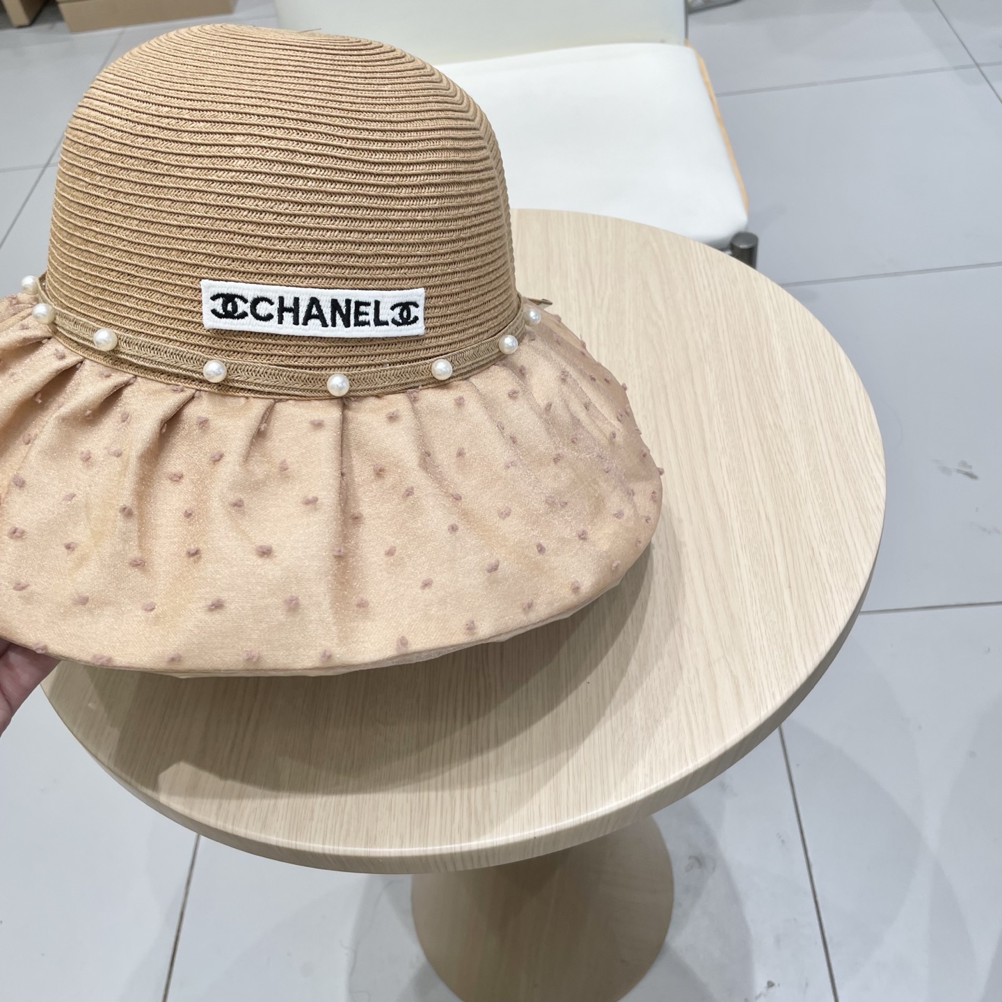  Chanel香奈儿夏季大檐显脸小优雅遮阳帽女时尚百搭蝴蝶结防晒帽海边出游渔夫帽