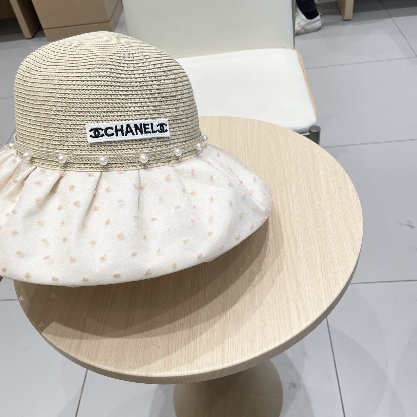  Chanel香奈儿夏季大檐显脸小优雅遮阳帽女时尚百搭蝴蝶结防晒帽海边出游渔夫帽