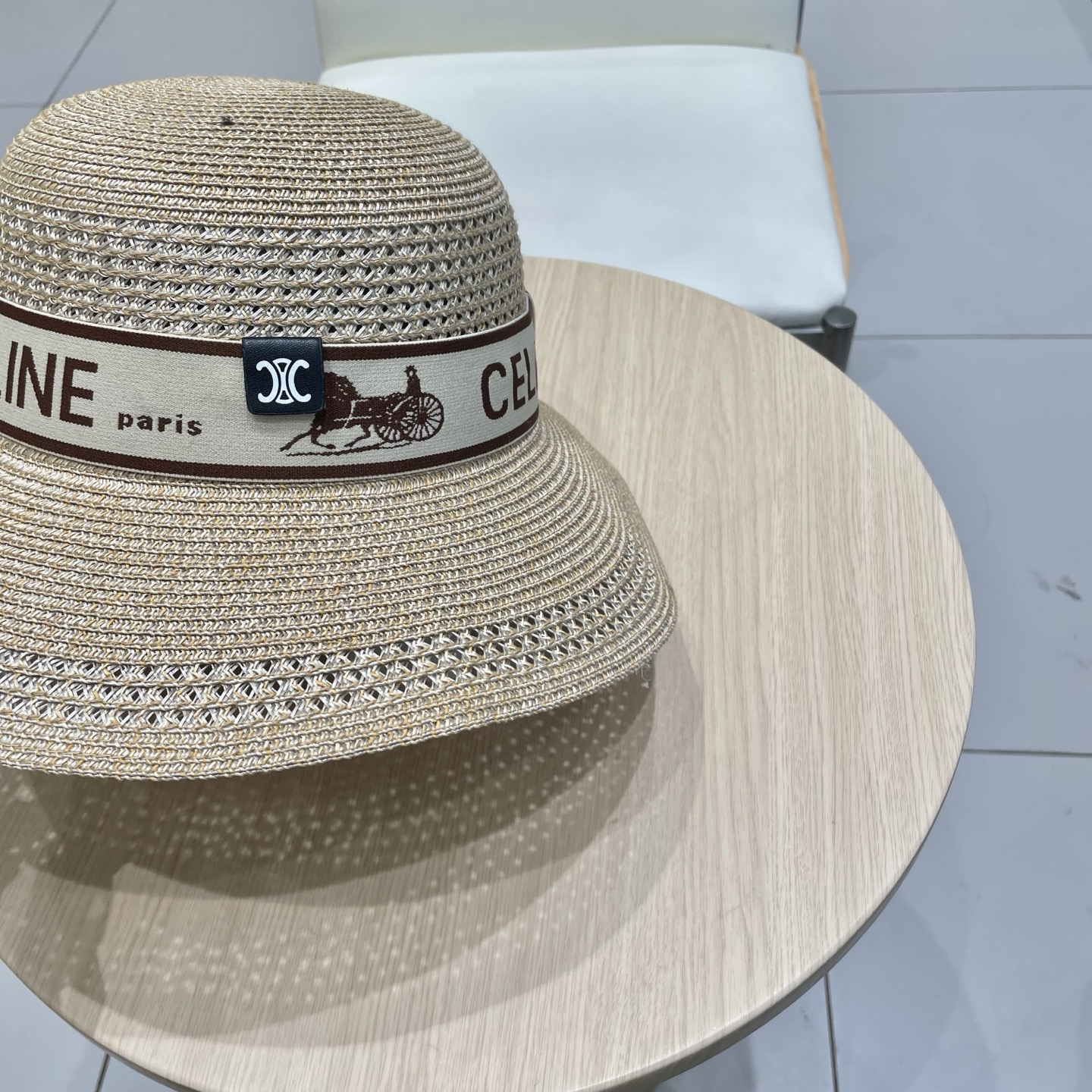 P137 Selenecelien’s new straw hat, round top hat, 57 cm - 图片 9
