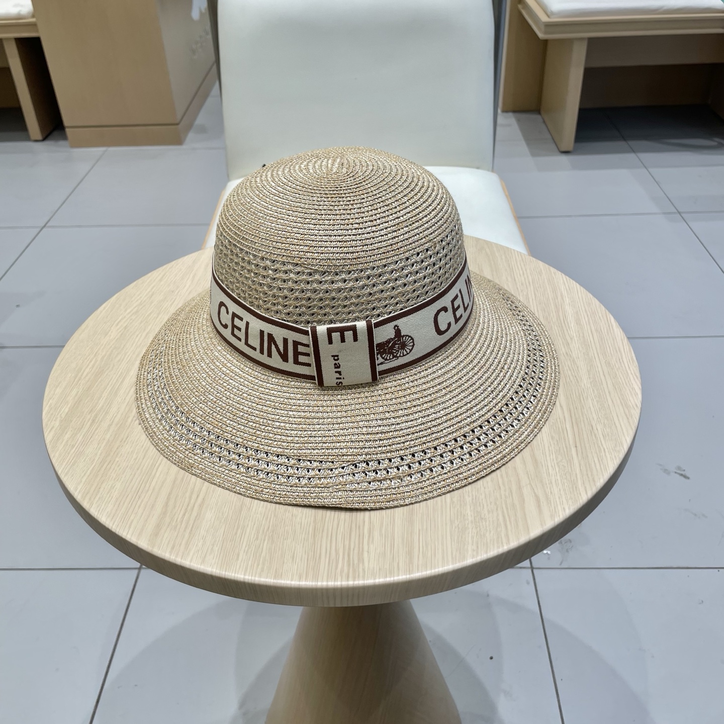 P137 Selenecelien’s new straw hat, round top hat, 57 cm - 图片 2