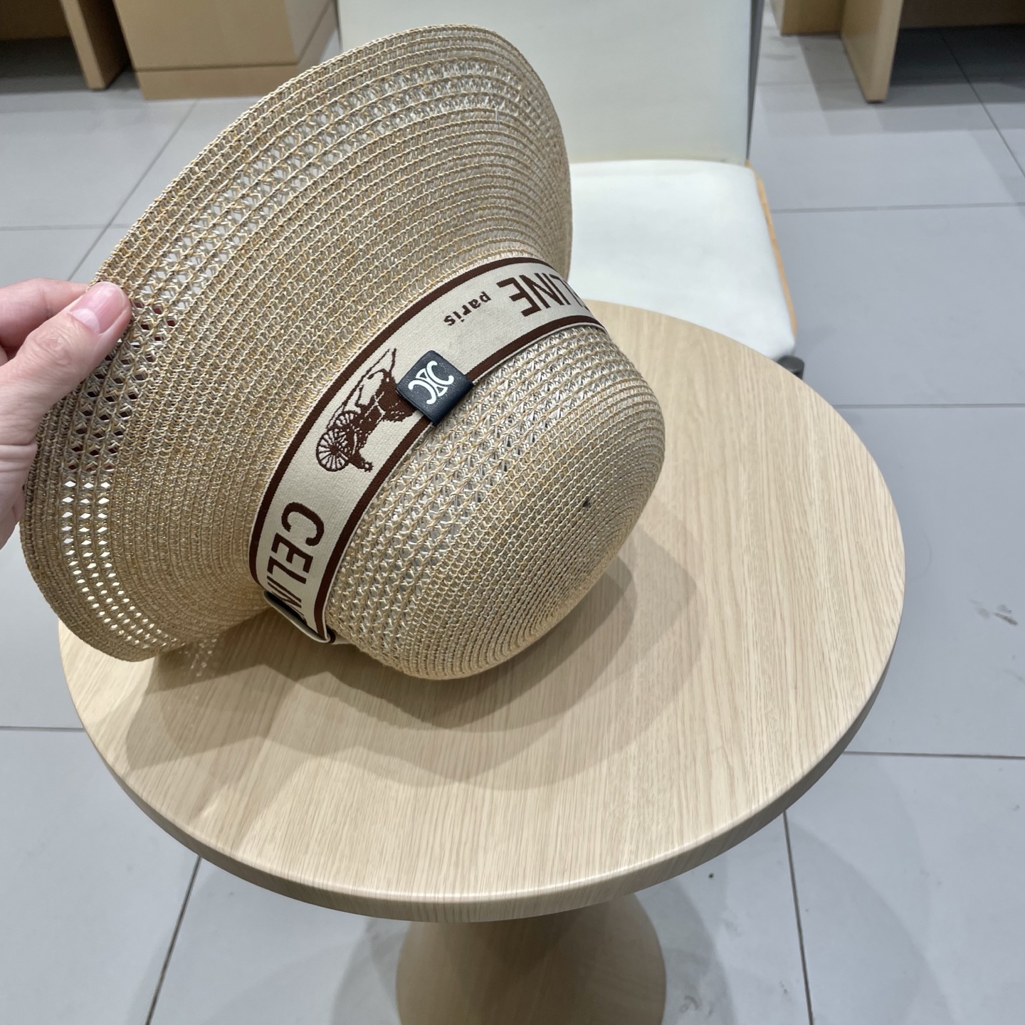 P137 Selenecelien’s new straw hat, round top hat, 57 cm - 图片 6