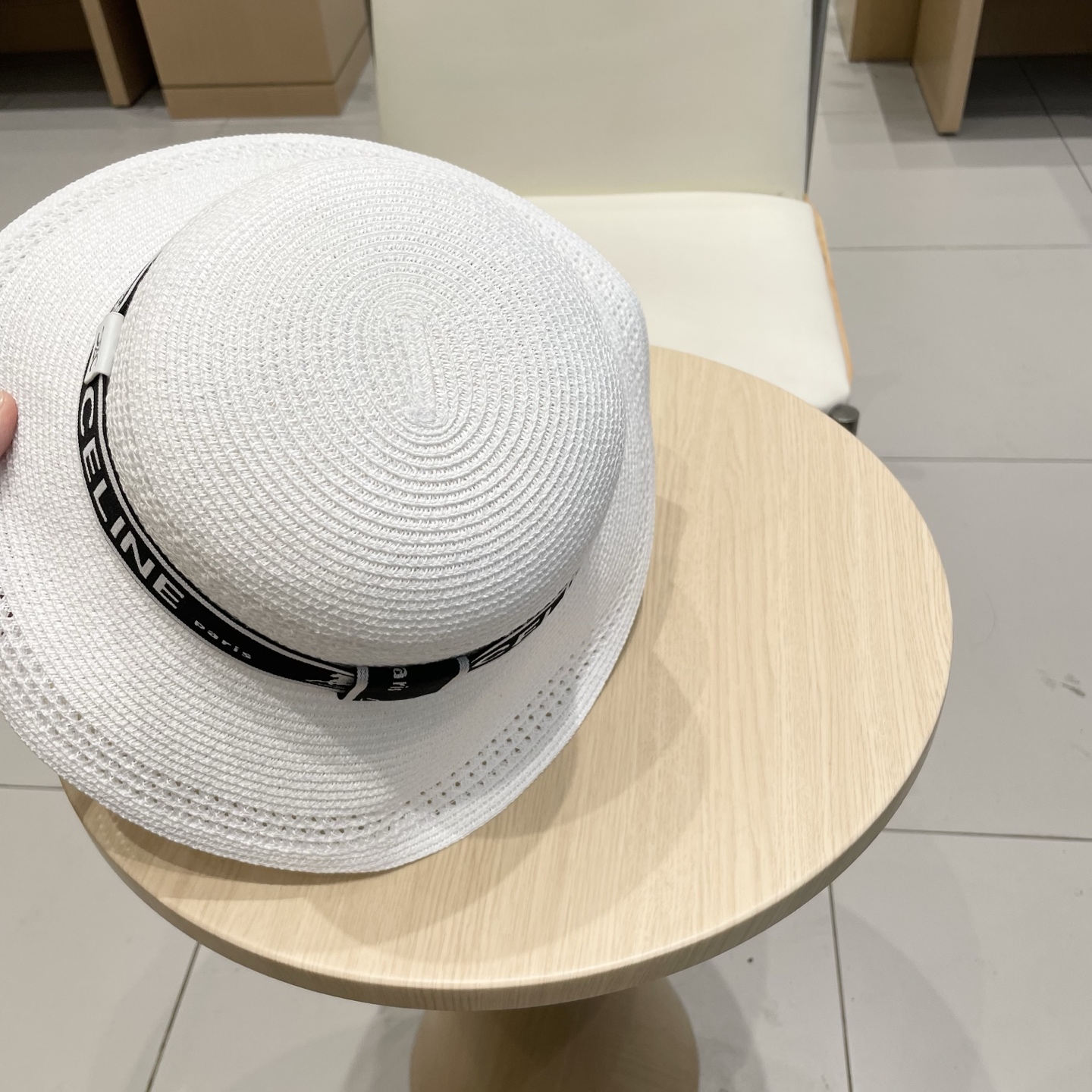 P137 Selenecelien’s new straw hat, round top hat, 57 cm - 图片 4
