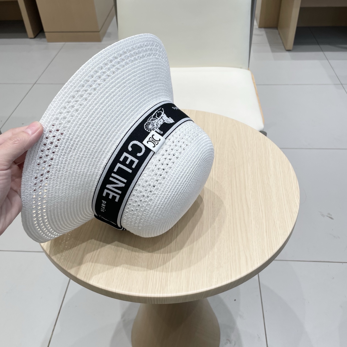 P137 Selenecelien’s new straw hat, round top hat, 57 cm - 图片 3
