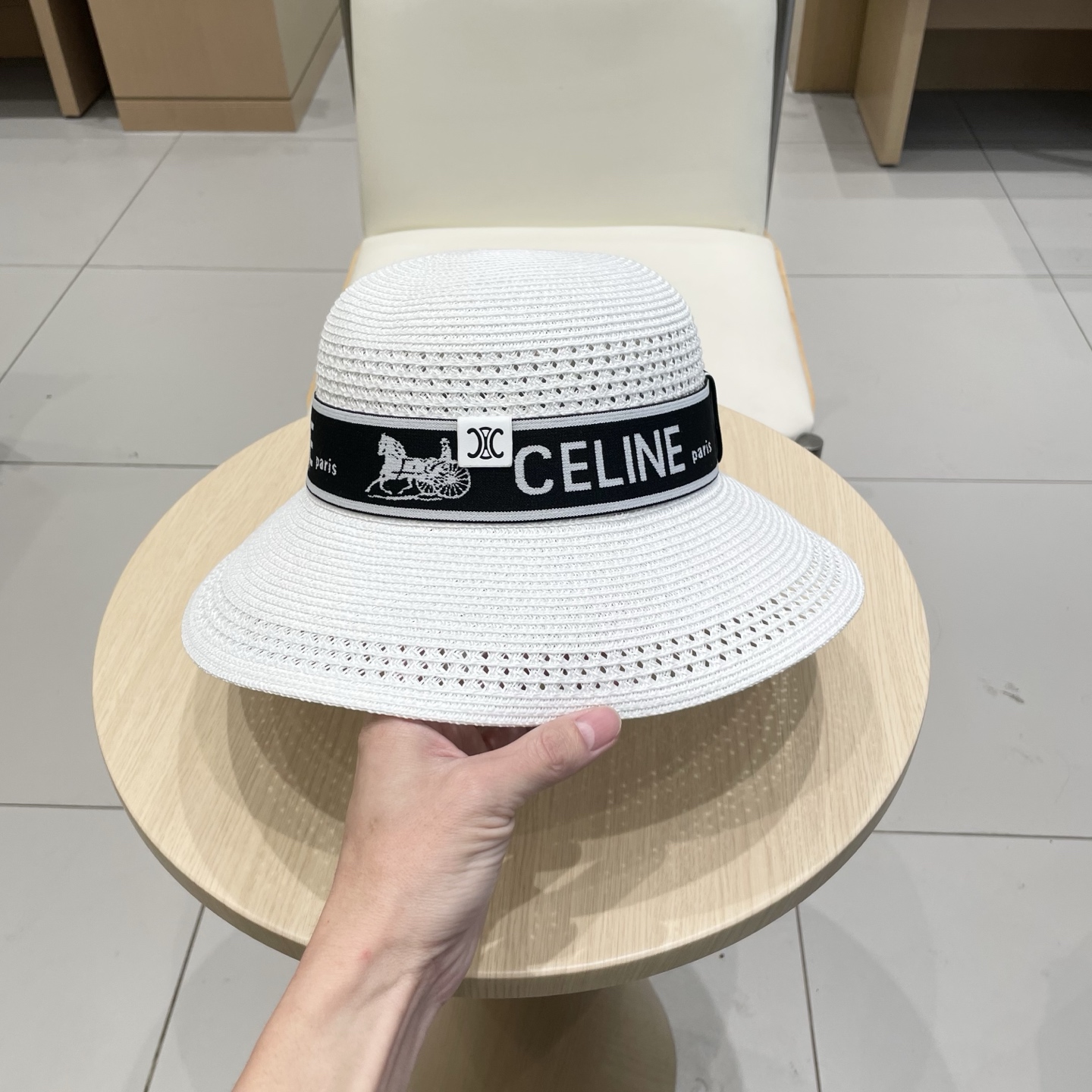 P137 Selenecelien’s new straw hat, round top hat, 57 cm - 图片 6