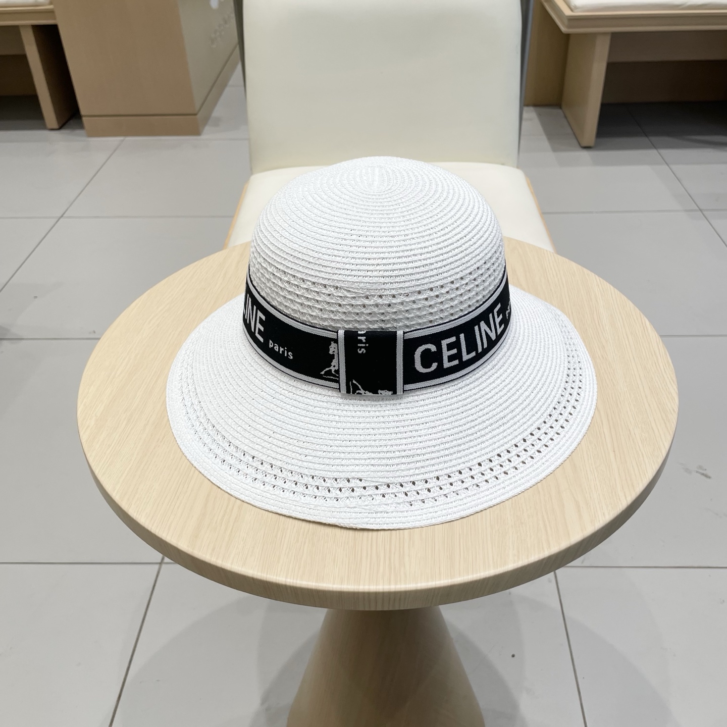 P137 Selenecelien’s new straw hat, round top hat, 57 cm - 图片 2