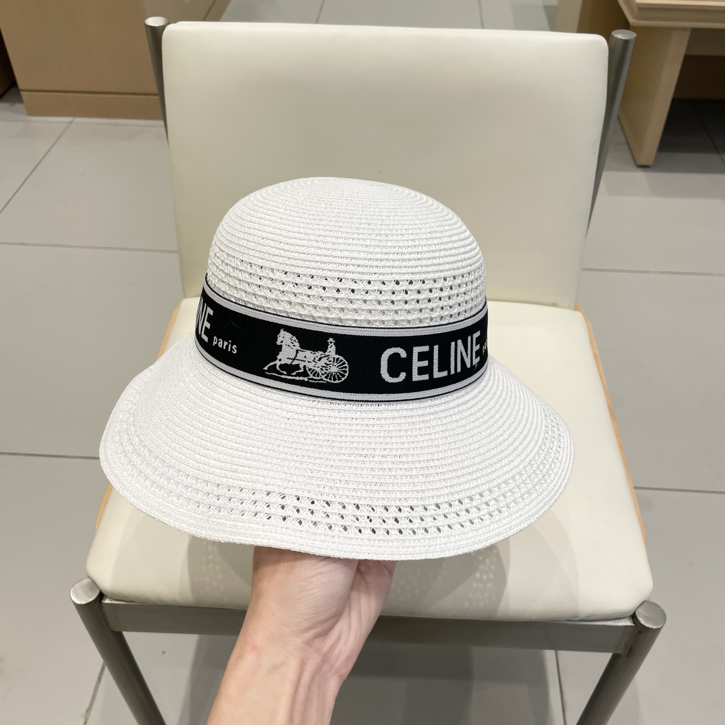 P137 Selenecelien’s new straw hat, round top hat, 57 cm - 图片 8