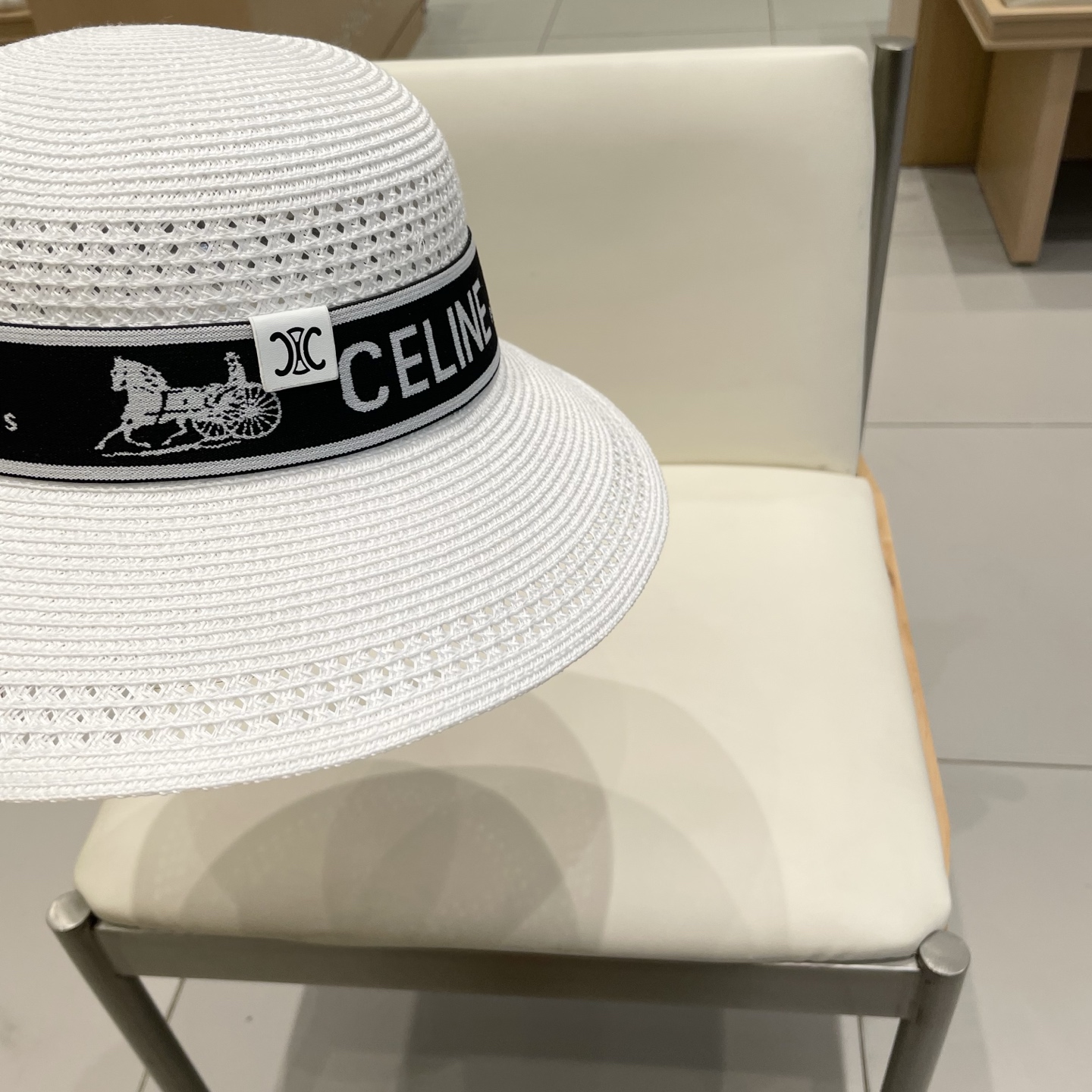 P137 Selenecelien’s new straw hat, round top hat, 57 cm - 图片 7