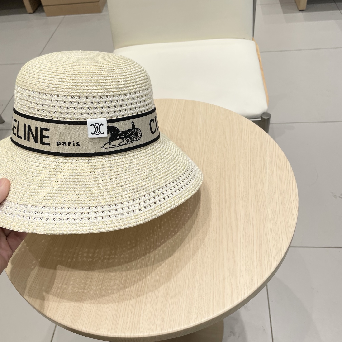 P137 Selenecelien’s new straw hat, round top hat, 57 cm - 图片 7