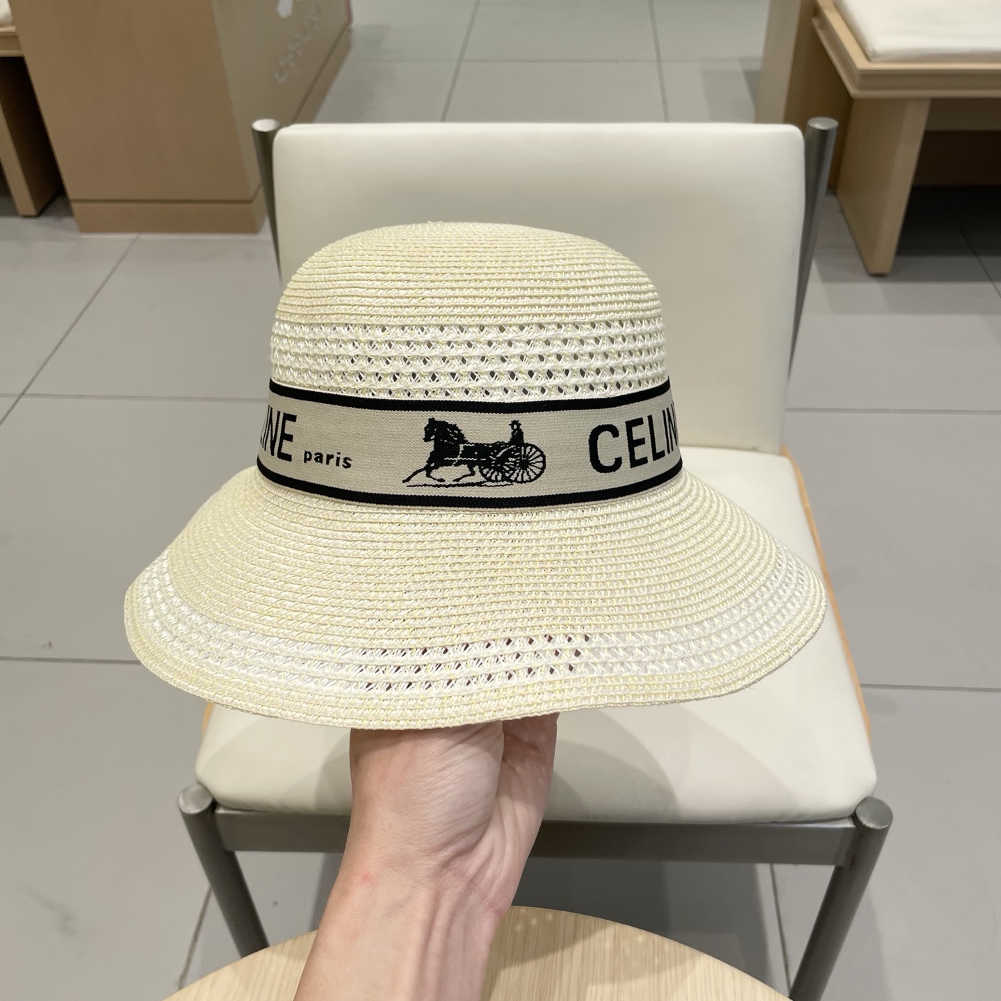 P137 Selenecelien’s new straw hat, round top hat, 57 cm - 图片 6