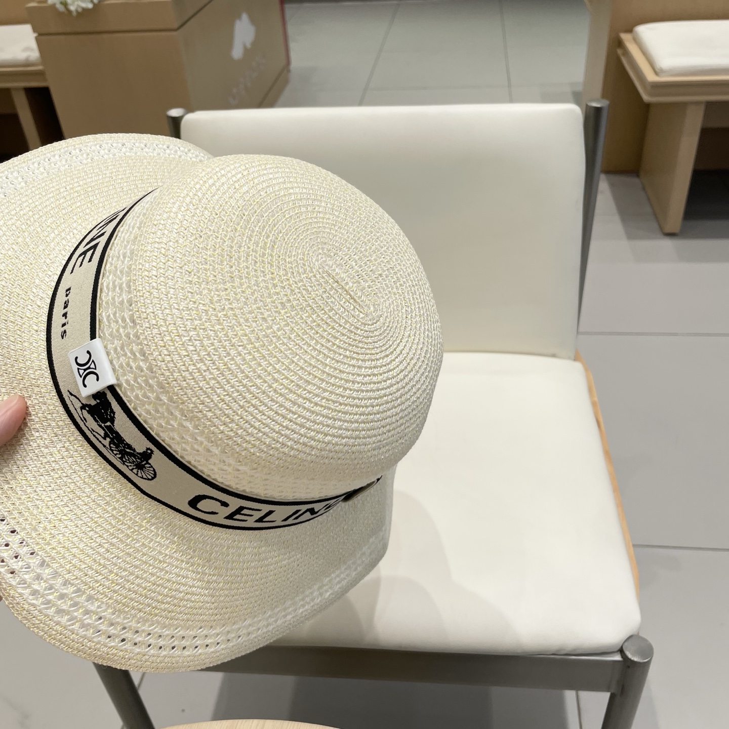 P137 Selenecelien’s new straw hat, round top hat, 57 cm - 图片 4