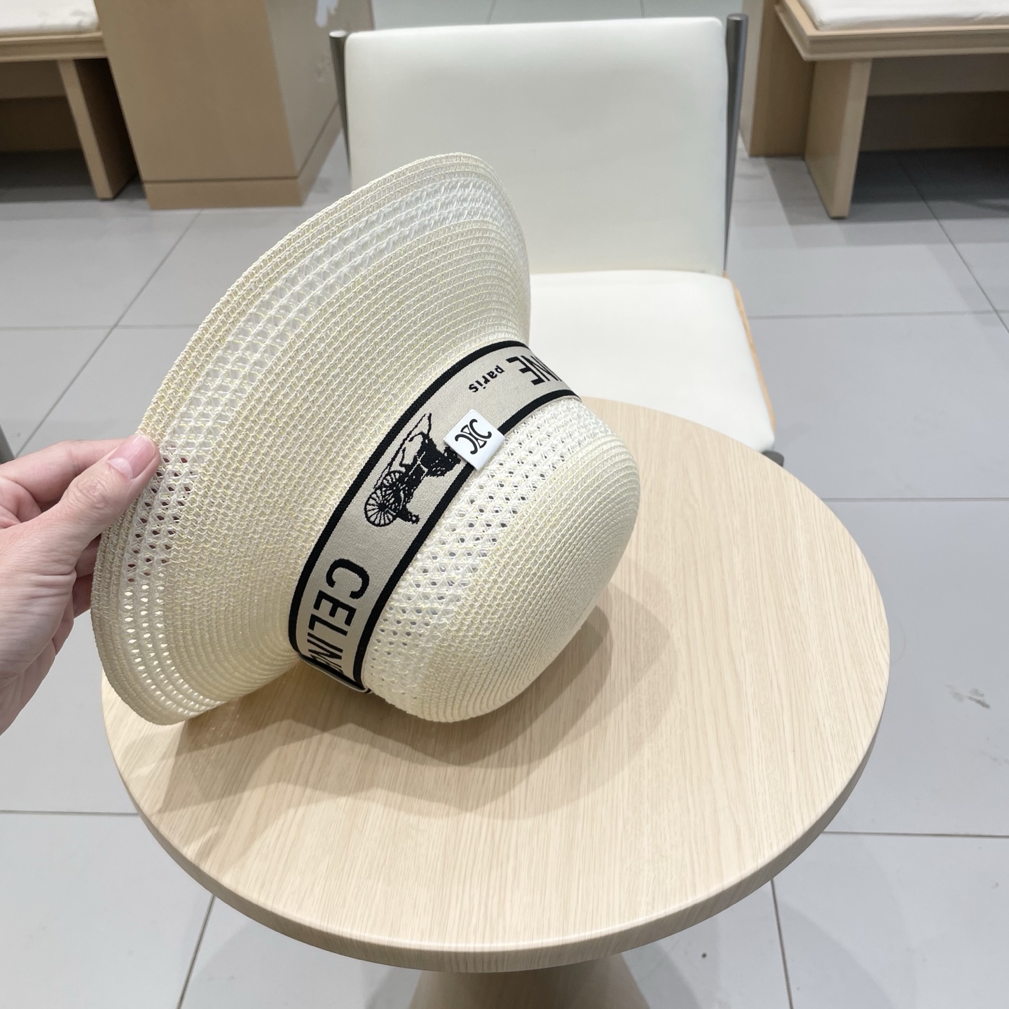 P137 Selenecelien’s new straw hat, round top hat, 57 cm - 图片 2