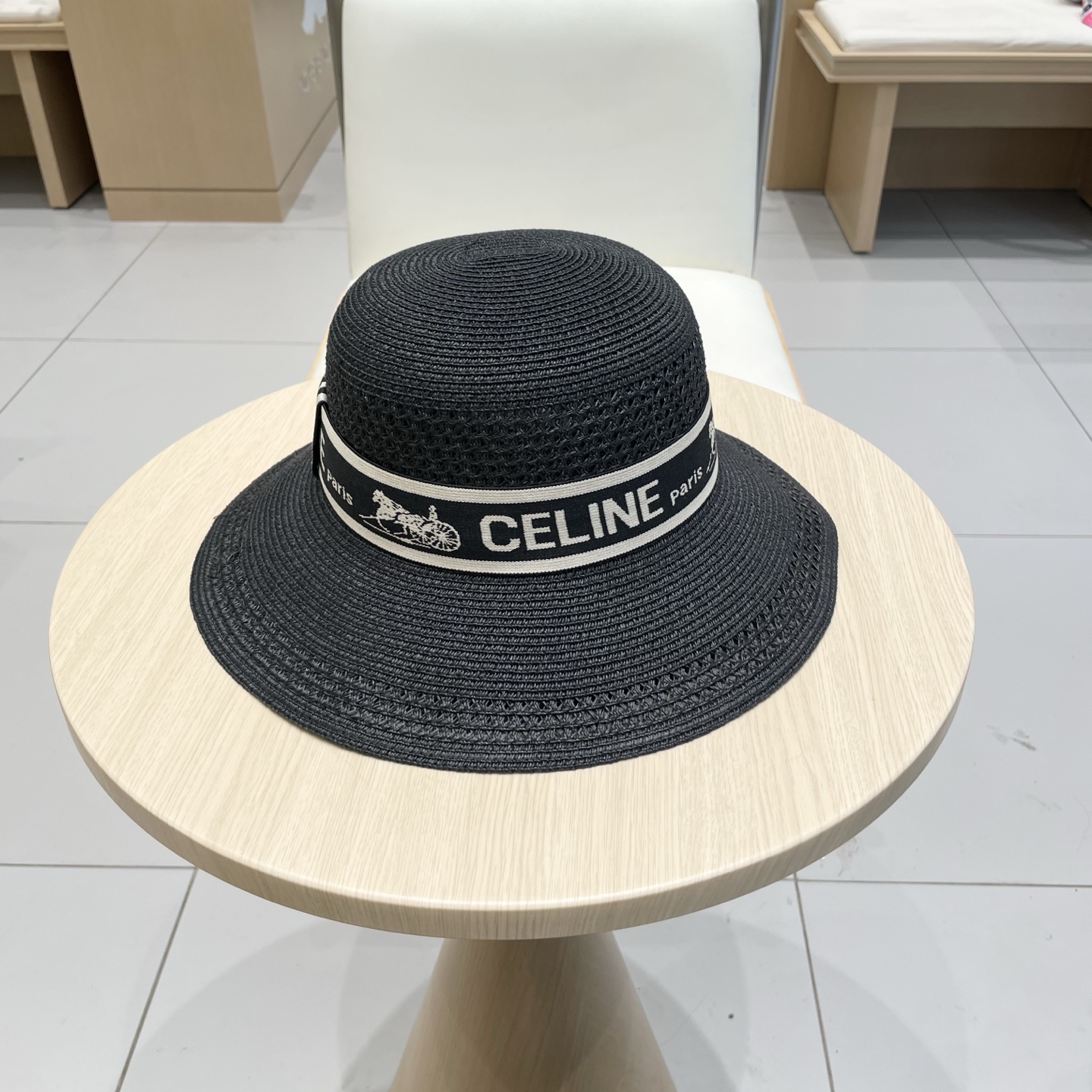 P137 Selenecelien’s new straw hat, round top hat, 57 cm - 图片 3