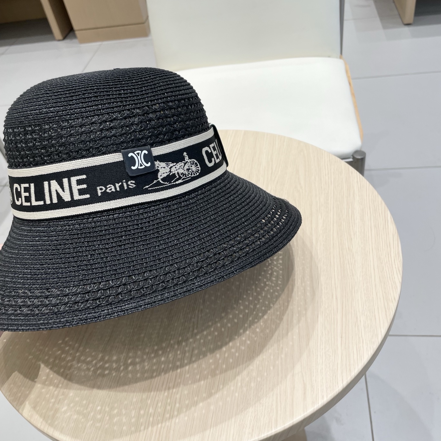 P137 Selenecelien’s new straw hat, round top hat, 57 cm - 图片 4